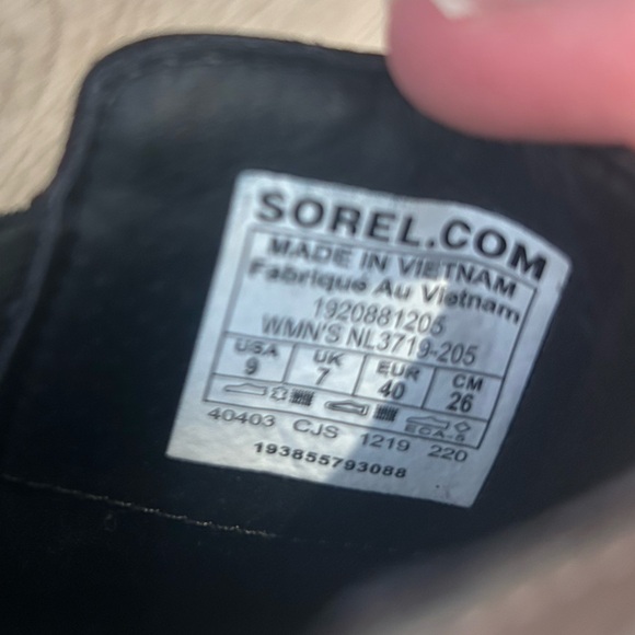 Sorel Women's Emelie Chelsea Boots Waterproof Blackened Brown Leather Size 9 - Picture 9 of 11